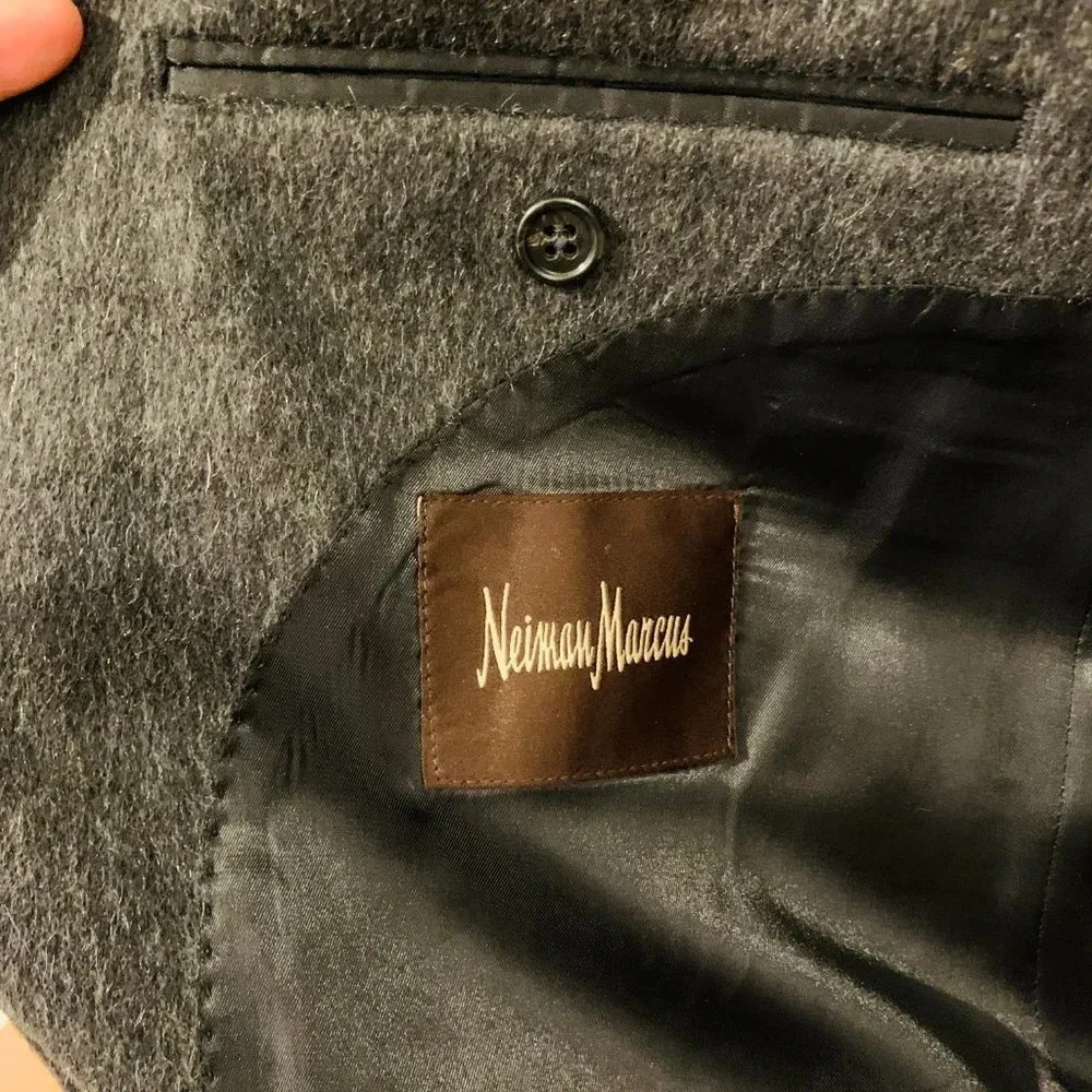Neiman Marcus 100% Cashmere Suit Blazer Sport Coat Jacket Size 44 Long